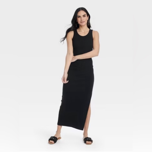 NWT Women's Rib-Knit Maxi Bodycon Dress - Picture 1 of 3